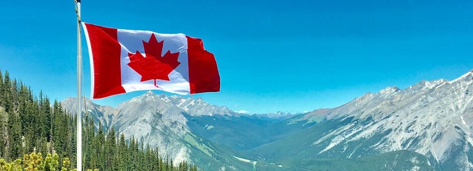 Drapeau du Canada + vue